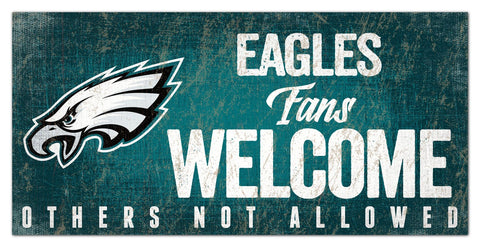 Philadelphia Eagles Fans Welcome Wooden Sign