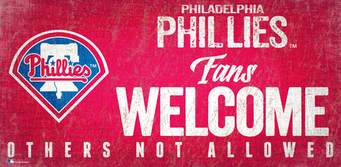 Philadelphia Phillies Fans Welcome Wooden Sign