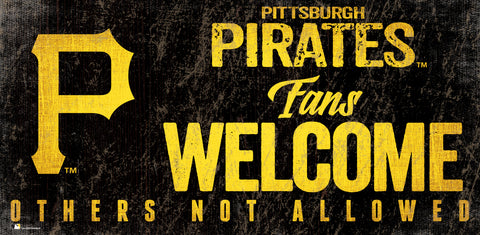 Pittsburgh Pirates Fans Welcome Wooden Sign