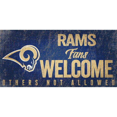 St. Louis Rams Fans Welcome Wooden Sign