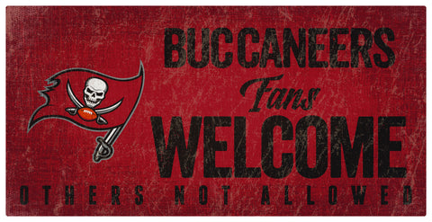 Tampa Bay Buccaneers Fans Welcome Wooden Sign