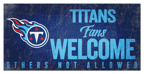 Tennessee Titans Fans Welcome Wooden Sign