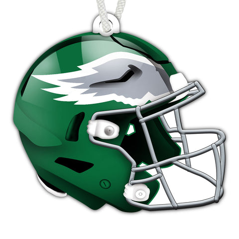 Philadelhpia Eagles Retro Authentic Wooden Helmet Ornament
