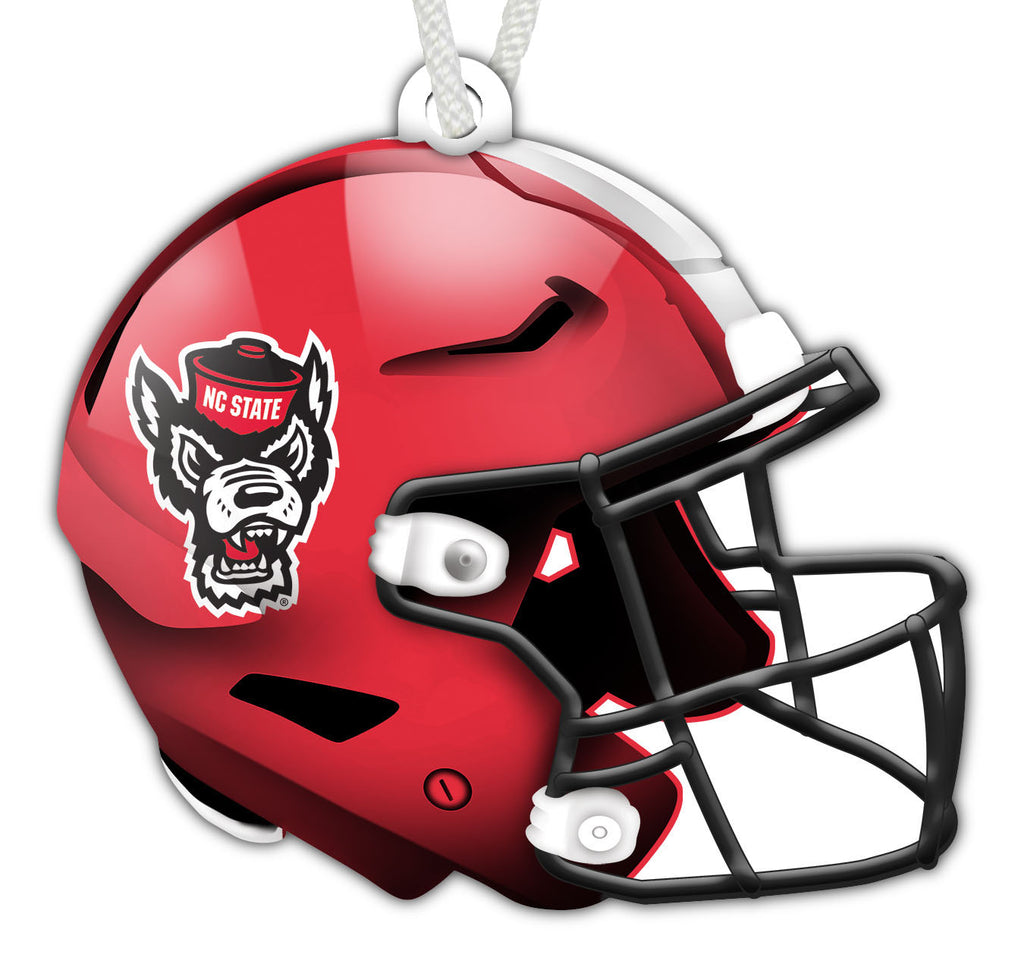 NC State Wolfpack Authentic Wooden Helmet Ornament