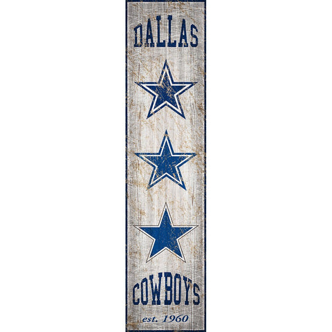 Dallas Cowboys Heritage Vertical Wooden Sign