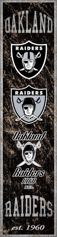 Las Vegas Raiders Heritage Vertical Wooden Sign