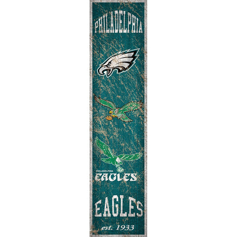 Philadelphia Eagles Heritage Vertical Wooden Sign