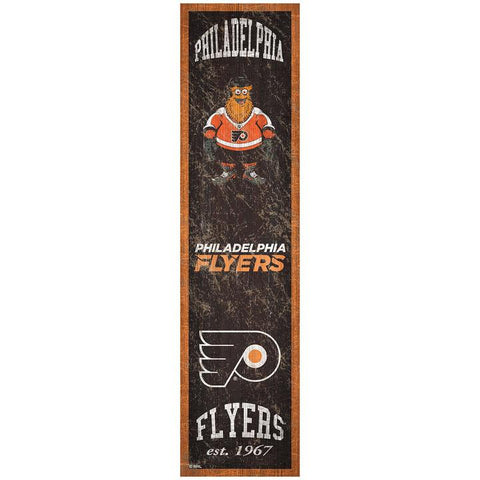 Philadelphia Flyers Heritage Vertical Wooden Sign