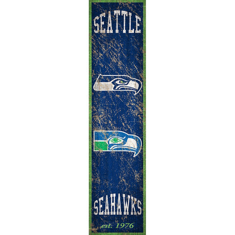 Seattle Seahawks Heritage Vertical Wooden Sign
