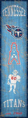Tennessee Titans Heritage Vertical Wooden Sign