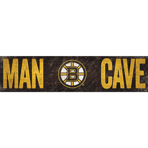 Boston Bruins Man Cave Wooden Sign