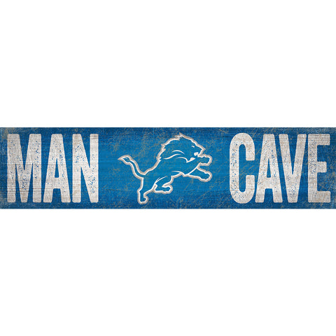Detroit Lions Man Cave Wooden Sign