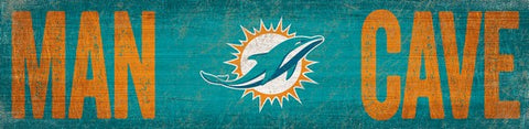 Miami Dolphins Man Cave Wooden Sign