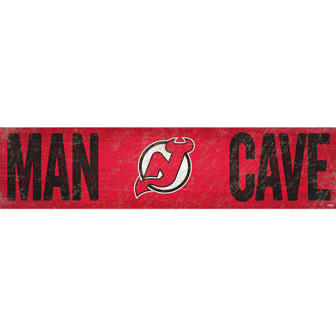New Jersey Devils Man Cave Wooden Sign