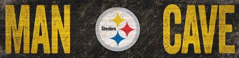 Pittsburgh Steelers Man Cave Wooden Sign