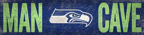 Seattle Seahawks Man Cave Wooden Sign