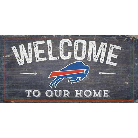 Buffalo Bills Welcome Distressed Wooden Sign