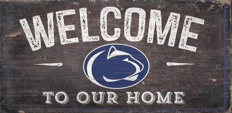 Penn State Nittany Lions Welcome Distressed Wooden Sign