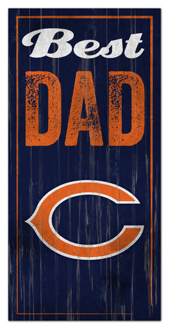 Chicago Bears World's Greatest Dad Wooden Sign