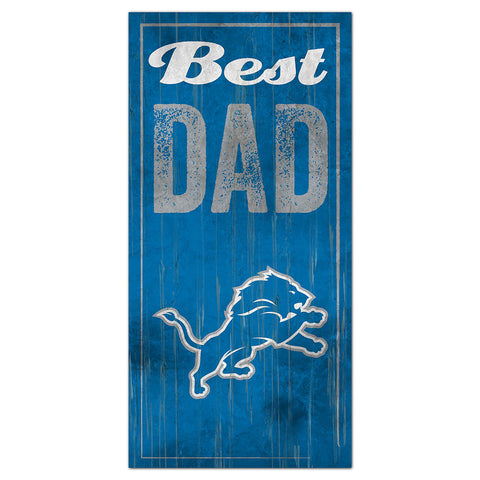 Detroit Lions World's Greatest Dad Wooden Sign