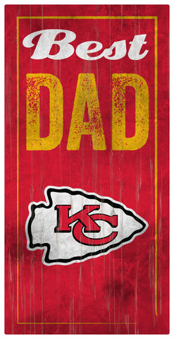 Kansas City Chiefs World's Greatest Dad Wooden Sign