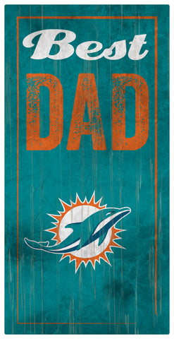 Miami Dolphins World's Greatest Dad Wooden Sign
