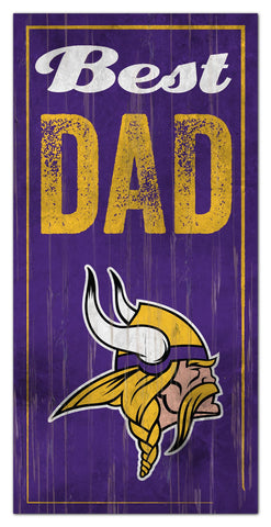 Minnesota Vikings World's Greatest Dad Wooden Sign