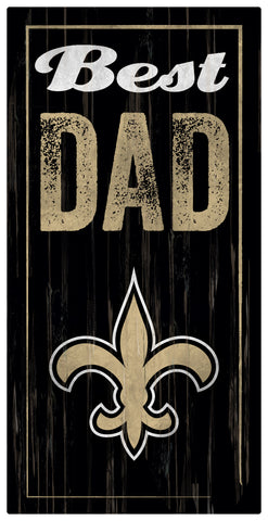 New Orleans Saints World's Greatest Dad Wooden Sign