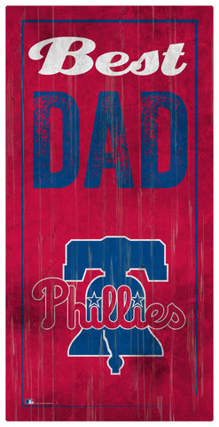Philadelphia Phillies World's Greatest Dad Wooden Sign