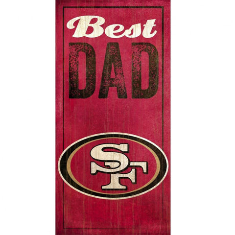 San Francisco 49ers World's Greatest Dad Wooden Sign