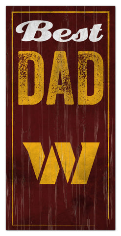 Washington Commanders World's Greatest Dad Wooden Sign