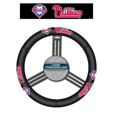 Philadelphia Phillies Leather Steering Wheel