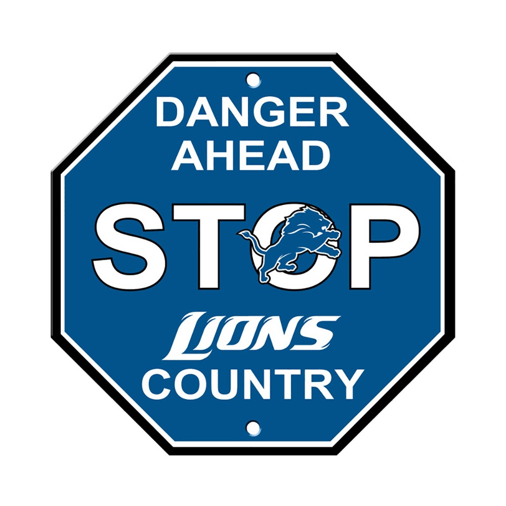 Detroit Lions Stop Sign