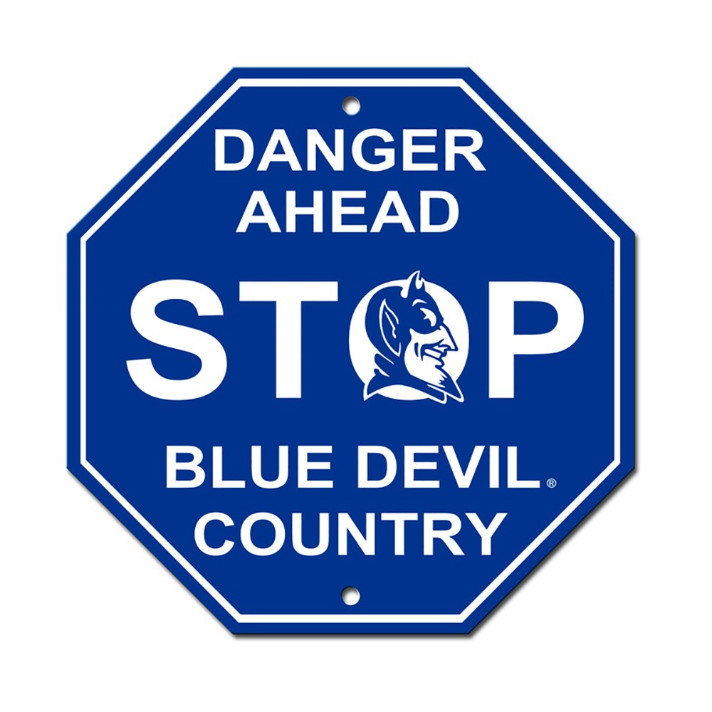Duke Blue Devils Stop Sign