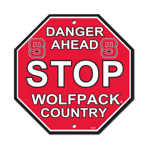 NC State Wolfpack Stop Sign