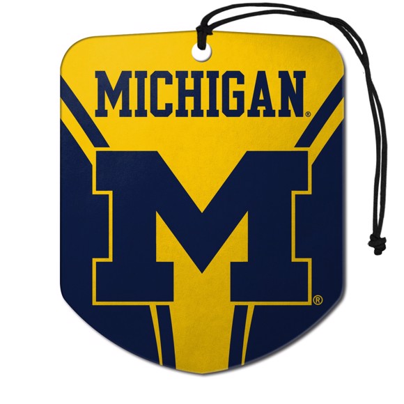 Michigan Wolverines 2 Pack Air Freshener - Shield