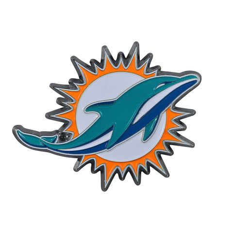 Miami Dolphins Metal Auto Emblem - Color