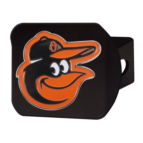 Baltimore Orioles Metal Hitch Cover - Black w/ Color