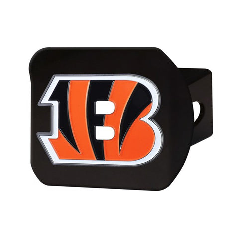 Cincinnati Bengals Metal Hitch Cover - Black w/ Color