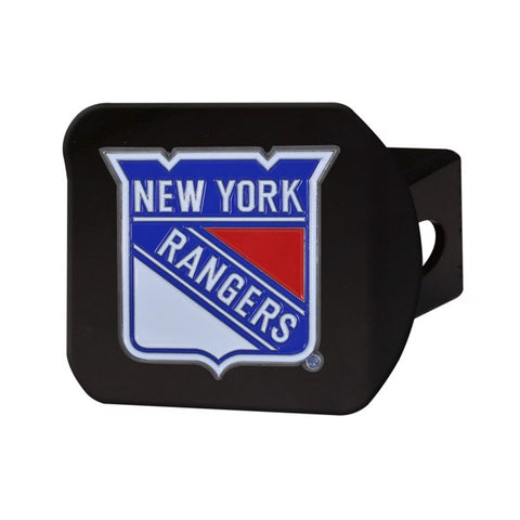 New York Rangers Metal Hitch Cover - Black w/ Color