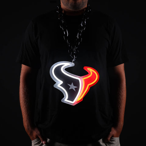 Houston Texans 10" Neon Light Up Big Logo Fan Chain