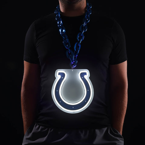 Indianapolis Colts 10" Neon Light Up Big Logo Fan Chain