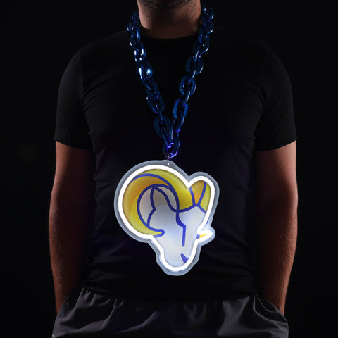 Los Angeles Rams 10" Neon Light Up Big Logo Fan Chain