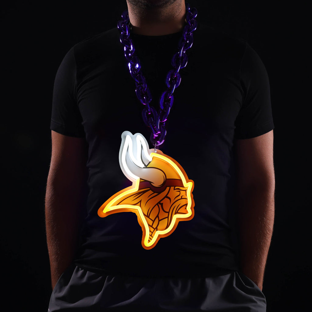 Minnesota Vikings 10" Neon Light Up Big Logo Fan Chain
