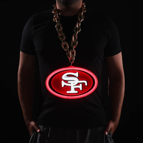 San Francisco 49ers 10" Neon Light Up Big Logo Fan Chain