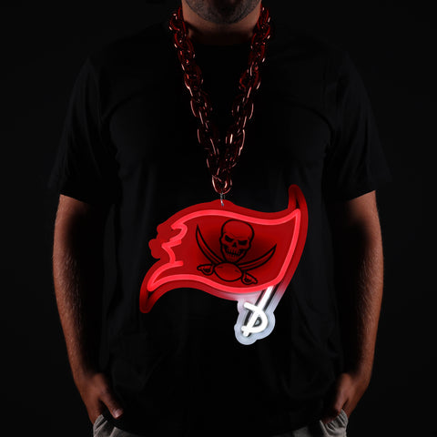 Tampa Bay Buccaneers 10" Neon Light Up Big Logo Fan Chain