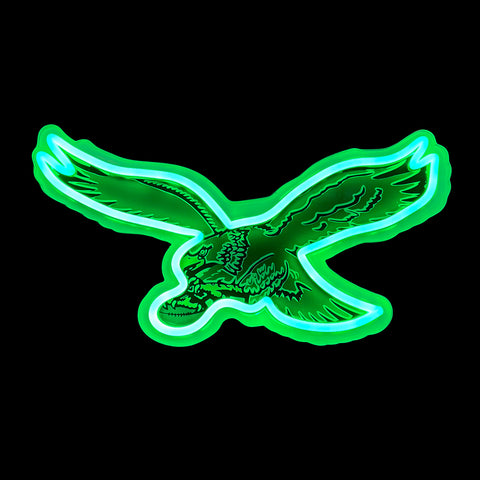 Philadelphia Eagles Retro 15" Neon Light Up Team Logo Sign