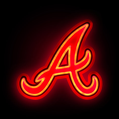 Atlanta Braves 15" Neon Light Up Team Logo Sign