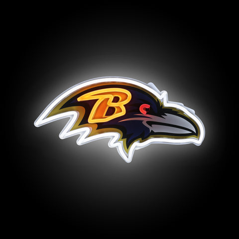 Baltimore Ravens 15" Neon Light Up Team Logo Sign