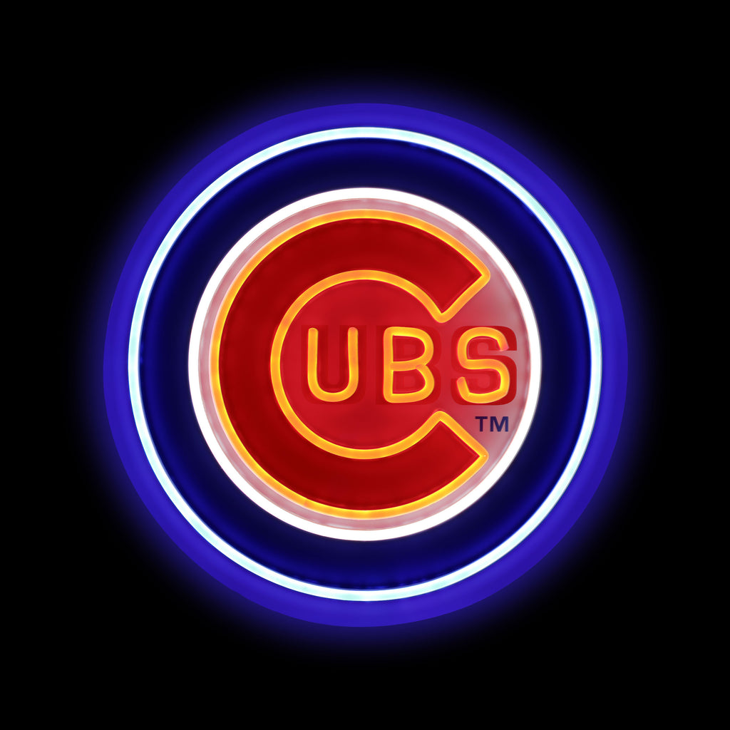 Chicago Cubs 15" Neon Light Up Team Logo Sign